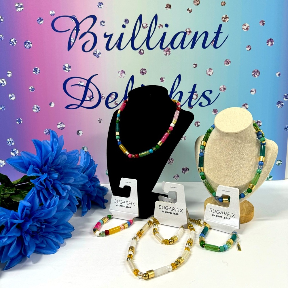 💕SALE 2PC MULTI BEAD SET NECKLACE BRACELET